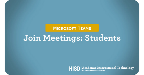 Join Meetings: Students